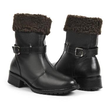 Imagem de Bota Feminina de Inverno para Neve em Couro em Lã Impermeáve - Oslo In