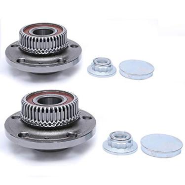 Imagem de FKG Conjunto de cubo de rolamento de roda traseira 512012 para Audi TT 2000-2006, VW Beetle 1998-2010, VW Golf 2000-2005, VW Jetta 1999-2004, conjunto de 2