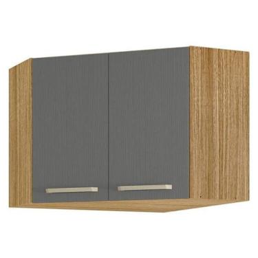 Imagem de Armário Aéreo Ametista Canto Oblíquo Freijó Gris - Kits Paraná - Kit's