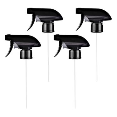 Imagem de 4 peças de bocal de spray de plástico para substituição de gatilho de borrifador de névoa bicos de gatilho para garrafa de irrigação superior reutilizável cabeças de pulverizador de jardim servem para
