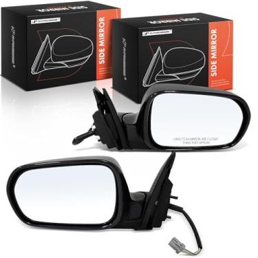 Imagem de A-Premium Par (2) espelhos retrovisores elétricos do lado do motorista e do passageiro - compatível com Acura RSX 2002-2003 - espelho retrovisor externo não aquecido, dobrável elétrico, preto