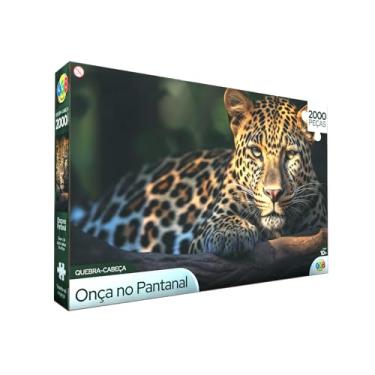 Imagem de GGB Plast Quebra Cabeça Puzzle 2000 Peças Onça no Pantanal
