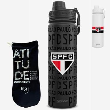 Imagem de KIT Garrafa Térmica Gocase Fresh 650ml Oficial do São Paulo com eco sa