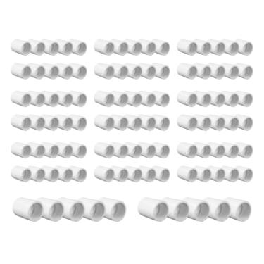 Imagem de Conjunto de 100Un Luvas PVC 1/2pol Antichamas Resistente P/Condulete (Branco)