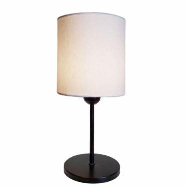 Imagem de Abajur Cabeceira Para Quarto Cilíndrico Vivare Md-2010 Cúpula em Tecido - Bivolt
