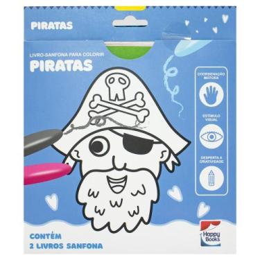 Imagem de Livro - Livro-sanfona Para Colorir: Piratas