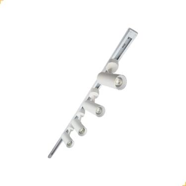 Imagem de Kit Trilho Eletrificado 1 Metro com 4 Spots LED 20W Branco Frio 6000k Direcionáveis Bivolt Branco | Iluminação Decorativa para Sala, Quarto, Corredor, Área Gourmet e Comercial