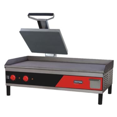 Imagem de Chapa Elétrica Com Prensa 100x48 Ce102t Croydon Chapa Com Prensa Inox 220v