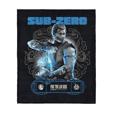 Imagem de Cobertor Mortal Kombat Silk Touch – Sub-Zero para Lin Kuei, lã ultramacia, pelúcia e leve, 127 x 152 cm