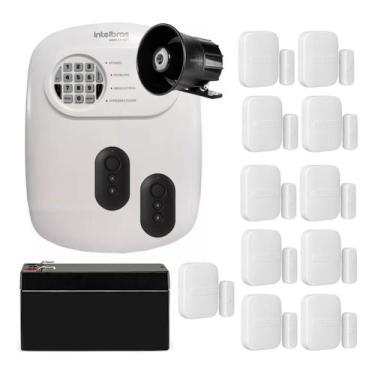 Imagem de Kit Alarme Intelbras 11 Sensores Sem Fio para Portas e Janelas via App