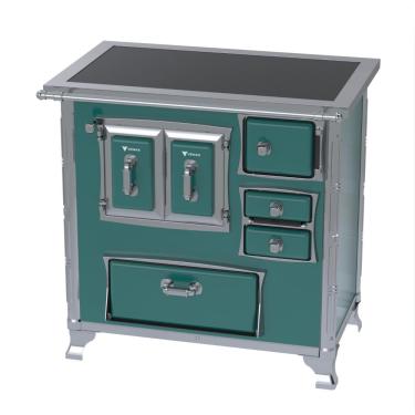 Imagem de Fogao a Lenha Venax GII n 1 Sec XVIII Premium Turquesa Gab SE