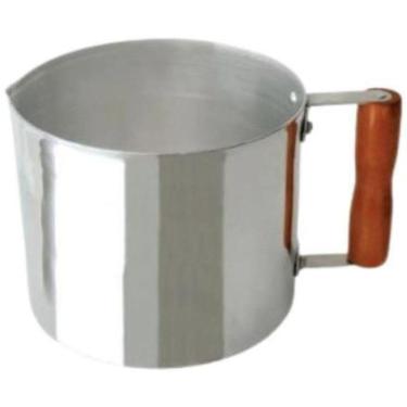 Imagem de Caneca Alumínio Leiteira Canecão Fervedor Cabo Madeira 1,8 L