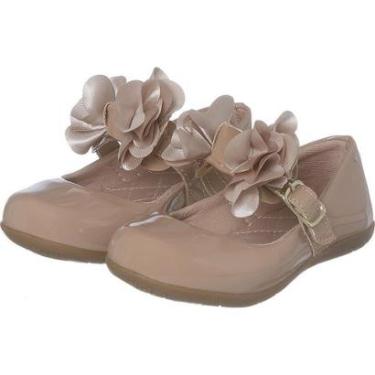 Imagem de Sapatilha Feminina Infantil Sapato Criança Dama Branca Moda Infantil Boneca Sapato Menina Rasteira-Feminino