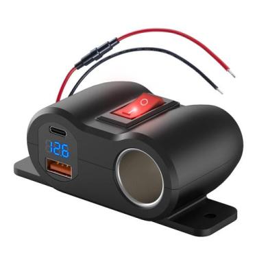 Imagem de Suporte de superfície para carregador USB de carro de 12 V com PD30W, 