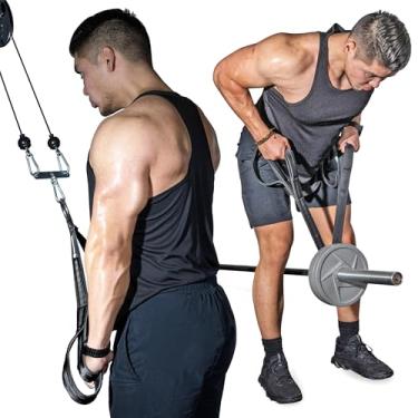 Imagem de Bells of Steel Corda tríceps RocIT Tríceps Pull Down Attachment, acessórios de cabo de academia, acessório de cabo de corda tríceps, par