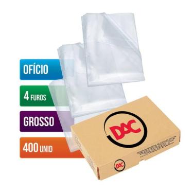 Imagem de Envelope Plástico DAC Ofício com Espessura Grosso e 4 Furos 400 unidad