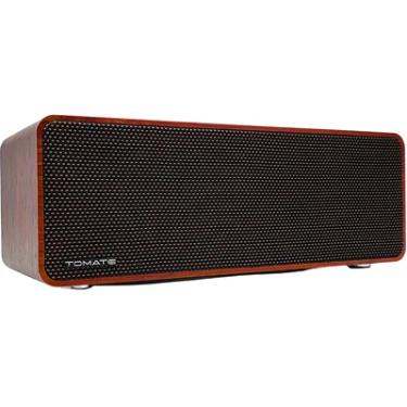 Imagem de Soundbar Retrô 100W Canais 2.0 Bluetooth USB Auxiliar E SD Equalizador Graves E Agudos Intensos, Recarregável - Tomate