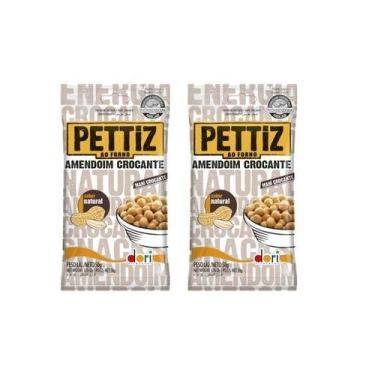 Imagem de Amendoim Crocante Natural Pettiz 2 Pacotes de 50g cada - Dori