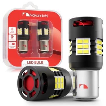 Imagem de Nakamichi Lâmpada LED 1157 7528 P21/5W BAY15D, super brilhante, 30 SMD 3020, CANBUS sem erro, ventilador 12.000 RPM, para freio, seta, estacionamento e lanterna (Branco Xenon, 30 LEDs, Pacote com 2)