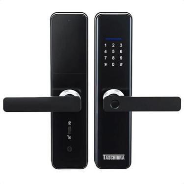Imagem de Fechadura Digital de Embutir Taschibra TFEE02 Biométrica Preto Fosco