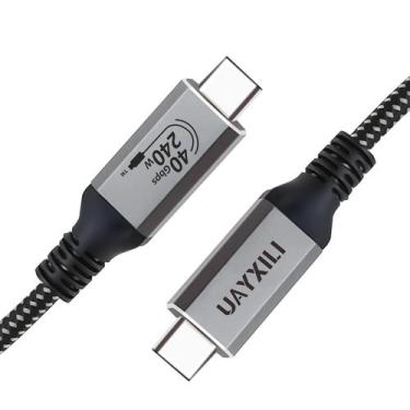 Imagem de Cabo USB 4 UAYXILI Thunderbolt 4 240 W Carga rápida 8K 40 Gbps