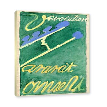 Imagem de Moldura de champanhe. Pôster Hilma Af Klint, (Caos Primordial, nº 23), reproduções de pinturas famosas, imagem de arte abstrata para sala de estar quarto decoração de casa. 40 x 48 cm-15,7 x 18,9 pol