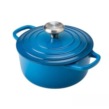 Imagem de Caçarola Antiaderente Nanocerâmica 20cm – 2,7L | Cozinha Saudável | Uso Diário | Compatível com Indução e Forno(azul)