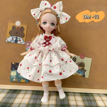 Imagem de Boneca BJD Em Escala 1/6 De 30cm Com 23 Juntas Removíveis, Olhos 3D, V