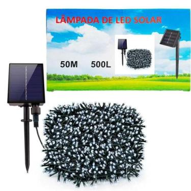 Imagem de Pisca Fio De Leds Solar 500 Lâmpadas Decoração Externa 50m - OUTRAS MA
