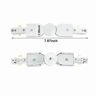 Imagem de H Track Conector de ângulo arbitrário horizontal tipo H circuito único 3-fio-1 iluminação de trilho H sistema de trilhos acessórios de iluminação de pista branco