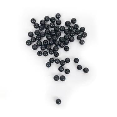 Imagem de Fio de contas Shungite - Pedra de cura natural 4 mm/6 mm/8 mm/10 mm/12 mm, contas redondas pretas polidas para fabricação de joias, proteção energética e meditação (6 mm)
