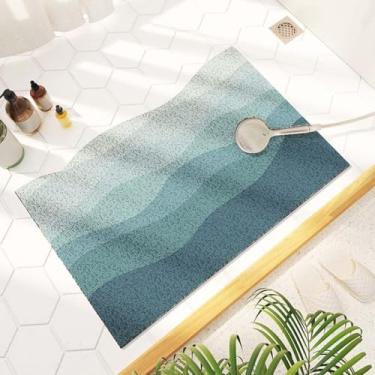 Imagem de Tapete De Chuveiro De Bucha De Banheiro Para Chuveiro Interno, Tapete De Banho De Pvc Anti-mofo Tapete De Banheira Antiderrapante Macio Com Dreno, Tapete De Secagem Rápida Para, A, 80x120cm