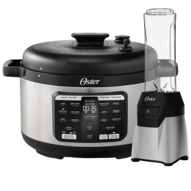 Imagem de Kit Blender Power Inox e Panela de Pressão 5,7L Oster, 110V