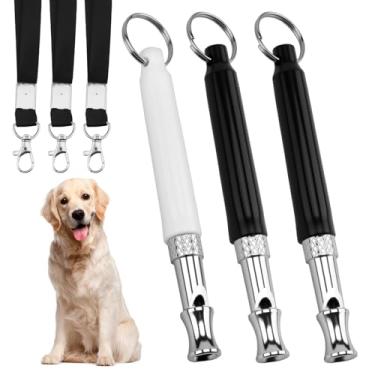 Imagem de YUEWEESER Pacote com 3 apitos silenciosos para cães para parar de latir vizinhos, apito de treinamento ultrassônico de frequência ultralarga para cães, apitos de treinamento de cães de recordação