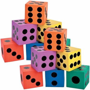 Imagem de Fun Express - Foam Dice Assortment - Toys - Games - Indoor & Mini Game Sets - 12 Pieces