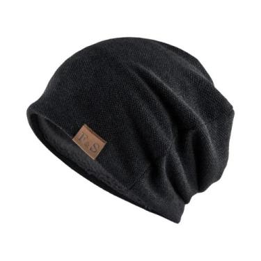 Imagem de Boné Unissex de Malha de Veludo com Caveira - Gorro de Hip Hop em Cor 