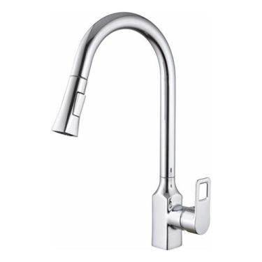 Imagem de Torneira de cozinha extrai água quente e fria de cobre - J-One