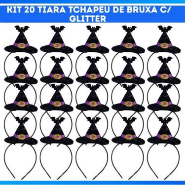 Imagem de KIT 20 Tiaras Chapeu de Bruxa Fantasia para Halloween,Festas e Eventos