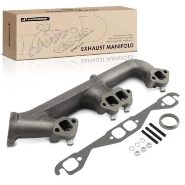 Imagem de A-Premium Kit de coletor de escape direito com gaxetas, pinos, porcas, arruelas compatíveis com Chevy Malibu, Impala, Camaro, Blazer, Caprice, C10, C20, C30, El Camino, K10, K20, K30 e Buick e GMC C15