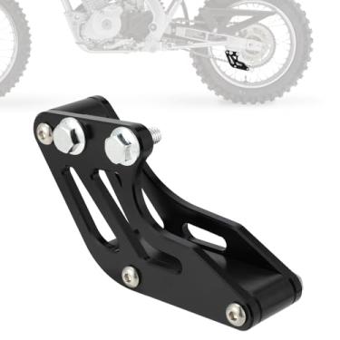Imagem de IUVWISN Protetor de guia de proteção de corrente de motocicleta + rodas de rolo de corrente CNC preto - Universal para XR CRF KLX SSR TTR Apollo SDG 50 70 100 110 125 150 Pit Dirt Bike | Passeio suave