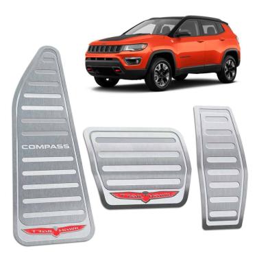 Imagem de Pedaleiras + Descanso Jeep Compass Trailhawk Prata