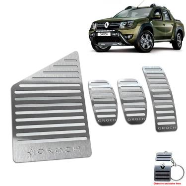 Imagem de Pedaleira E Descanso Duster Oroch 2016/2021 Manual Prata