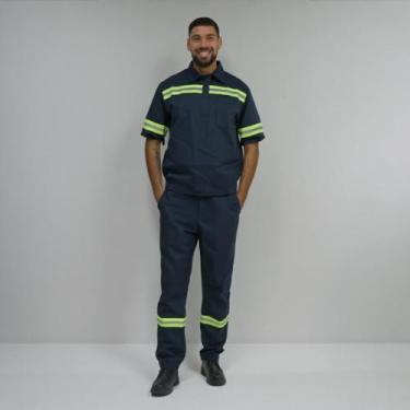 Imagem de Uniforme Profissional de Segurança - Faixas Refletivas - Conjunto Calç