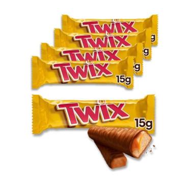Imagem de Chocolate Twix Tradicional Kit 5 unidades de 15g - Mars