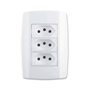 Imagem de Conjunto 3 Tomadas 3p 20a Slim Ilumi - Kit Elétrico Residencial