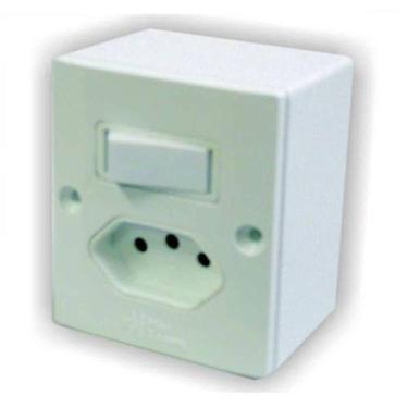 Imagem de Interruptor Simples + Tomada 10a Sistema X - Mectronic - Conjunto 8984