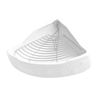 Imagem de Baoblaze Caixa de ninhada de Pet Pet Potty Corner Pan para acessórios de chinchila de rato, Branco