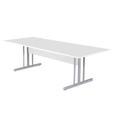 Imagem de Mesa Retangular 2700mm Branco/cinza Mdf 15mm - SchoolCenter