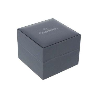 Imagem de Relogio Champion Quadrado Prata Espelhado Led Ch40080S