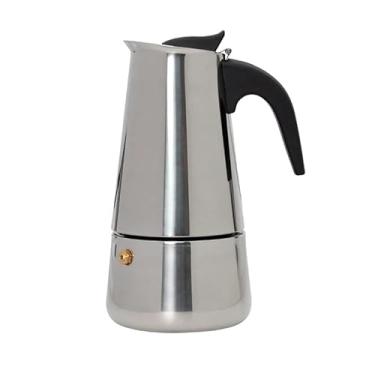 Imagem de Cafeteira Italiana Moka em Aço Inoxidável, 450ml, 9 Xícaras, Alça Preta
